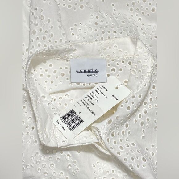 AKRIS PUNTO Eyelet Lace Flounce-Hem Dress size 4 - Picture 11 of 14